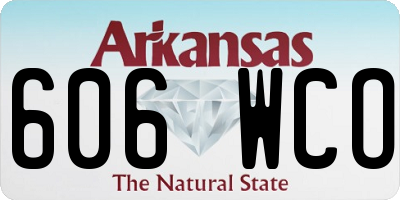 AR license plate 606WCO