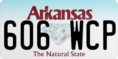 AR license plate 606WCP