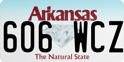 AR license plate 606WCZ
