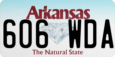 AR license plate 606WDA
