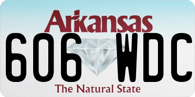 AR license plate 606WDC