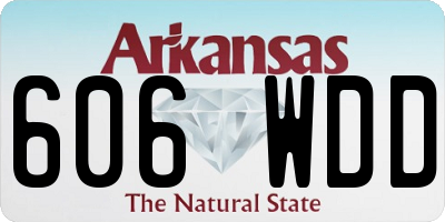 AR license plate 606WDD