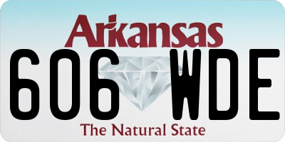 AR license plate 606WDE