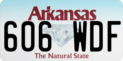 AR license plate 606WDF