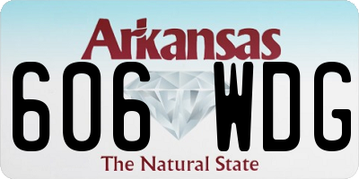 AR license plate 606WDG