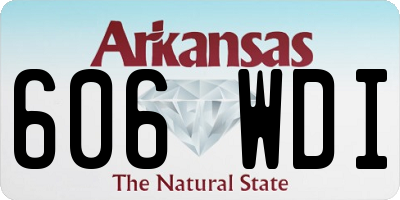 AR license plate 606WDI