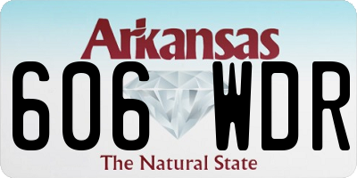 AR license plate 606WDR