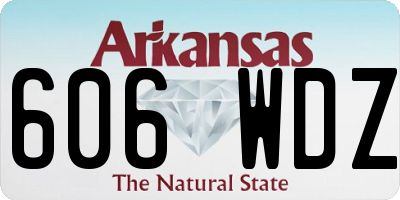 AR license plate 606WDZ