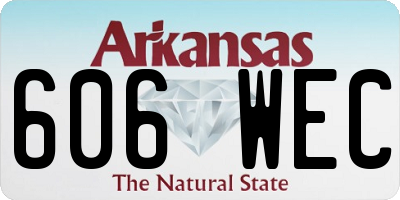 AR license plate 606WEC