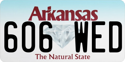 AR license plate 606WED