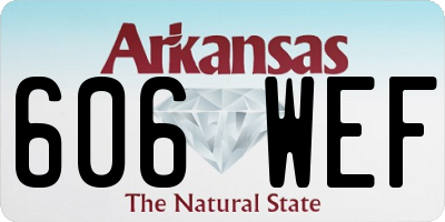 AR license plate 606WEF