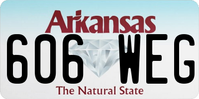 AR license plate 606WEG