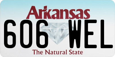 AR license plate 606WEL