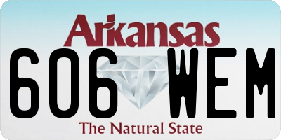 AR license plate 606WEM