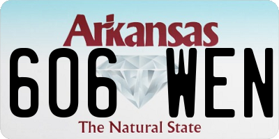 AR license plate 606WEN