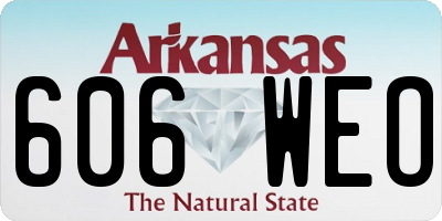 AR license plate 606WEO