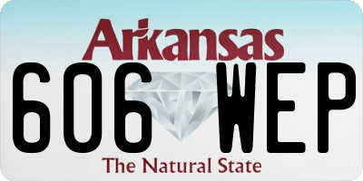 AR license plate 606WEP