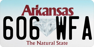 AR license plate 606WFA