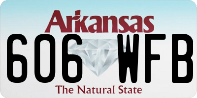 AR license plate 606WFB