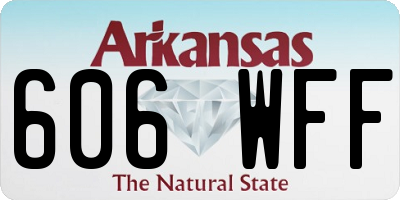 AR license plate 606WFF