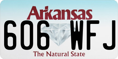 AR license plate 606WFJ