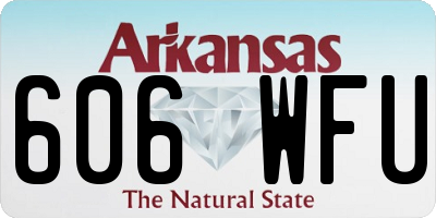 AR license plate 606WFU