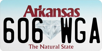 AR license plate 606WGA