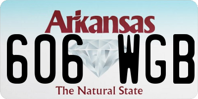 AR license plate 606WGB