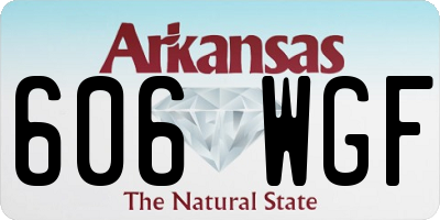 AR license plate 606WGF