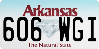 AR license plate 606WGI