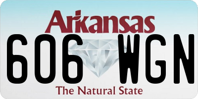AR license plate 606WGN