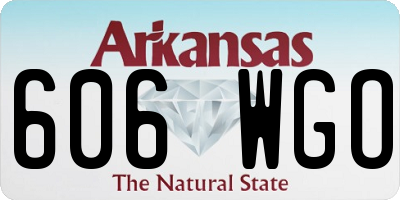 AR license plate 606WGO