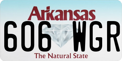 AR license plate 606WGR