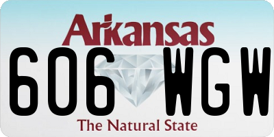 AR license plate 606WGW