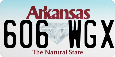 AR license plate 606WGX