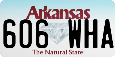 AR license plate 606WHA