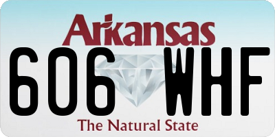 AR license plate 606WHF
