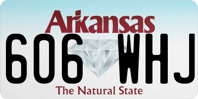 AR license plate 606WHJ