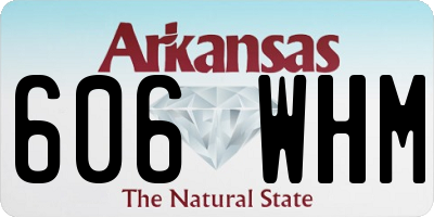AR license plate 606WHM