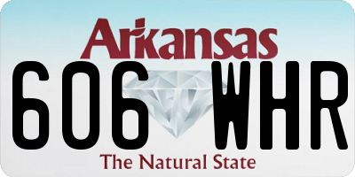 AR license plate 606WHR