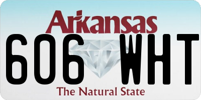 AR license plate 606WHT