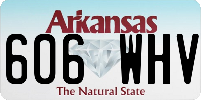 AR license plate 606WHV