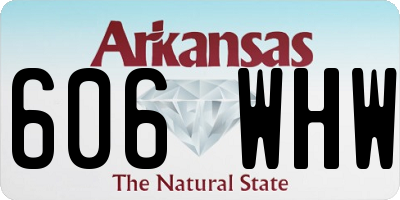 AR license plate 606WHW