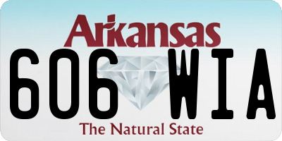 AR license plate 606WIA