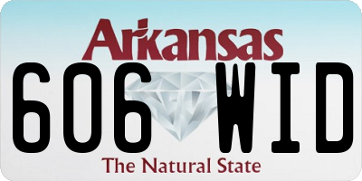 AR license plate 606WID