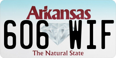 AR license plate 606WIF