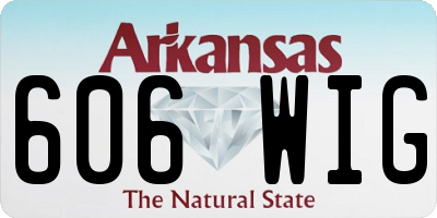 AR license plate 606WIG