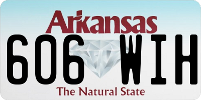 AR license plate 606WIH