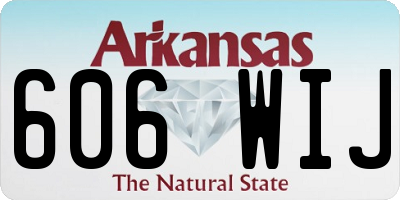 AR license plate 606WIJ