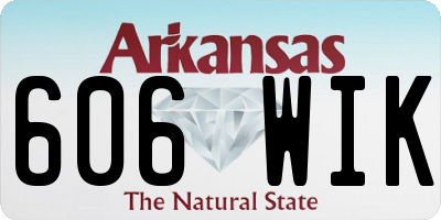 AR license plate 606WIK